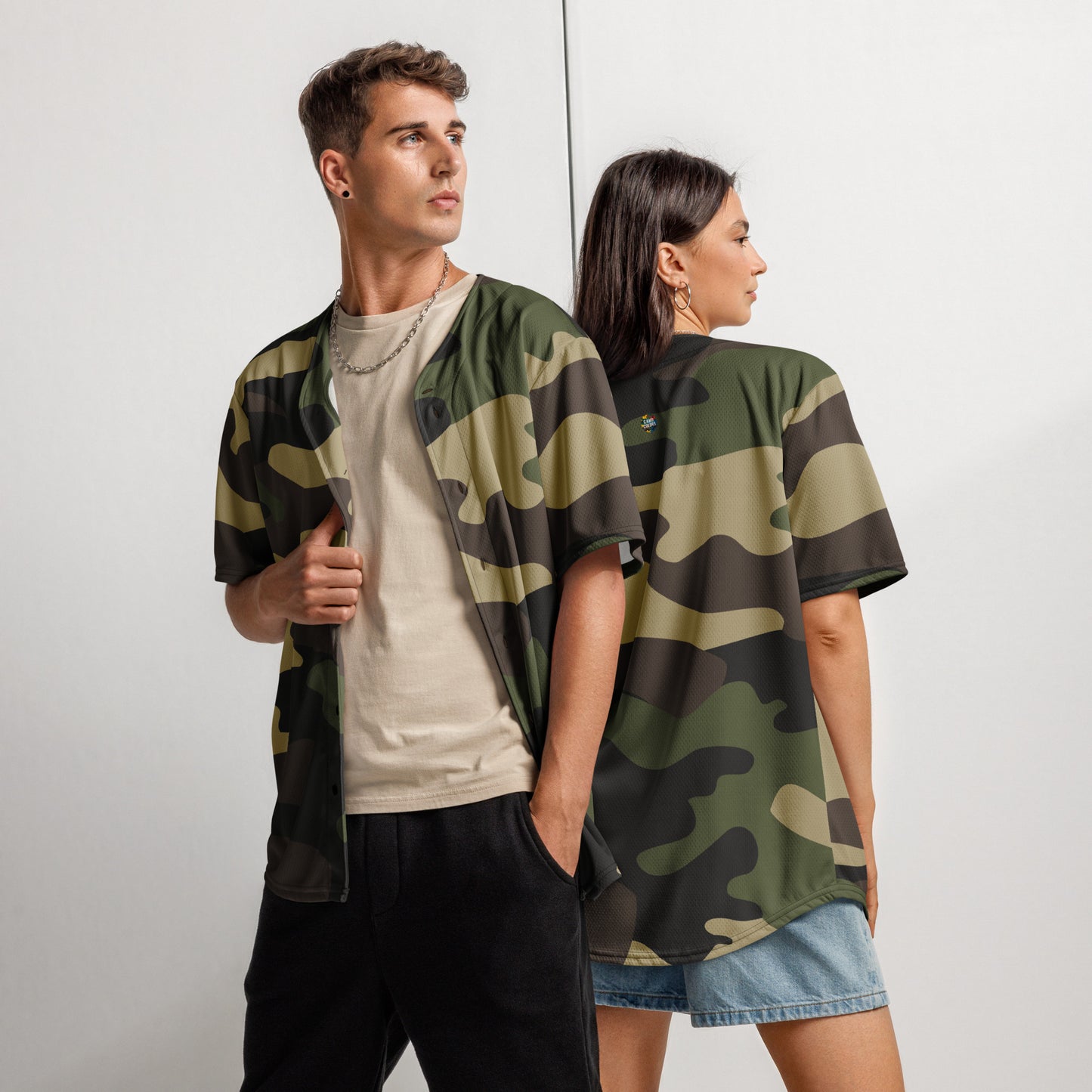 Baseball Jersey | Classic Green Camouflage