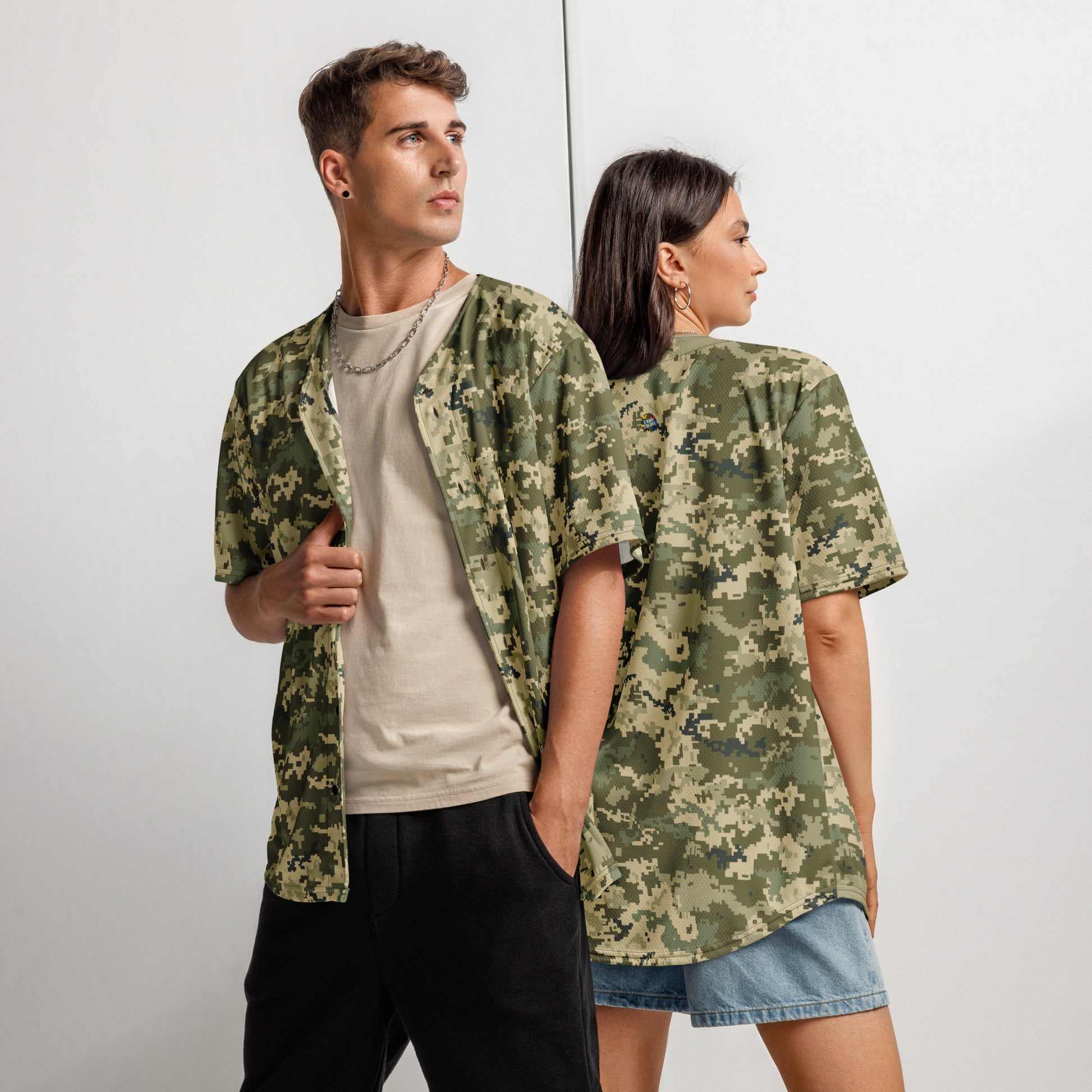 Green Camo Baseball Jersey | Ukraine Green Camouflage