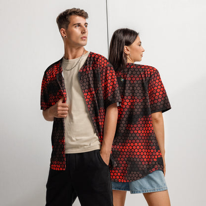 Red Camo Baseball Jersey | Geometric Hive