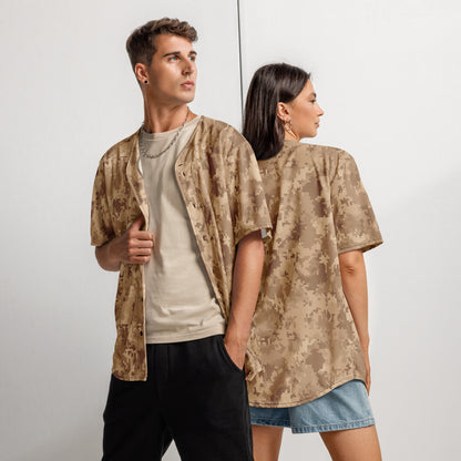 Brown Camo Baseball Jersey | Pixel Camouflage