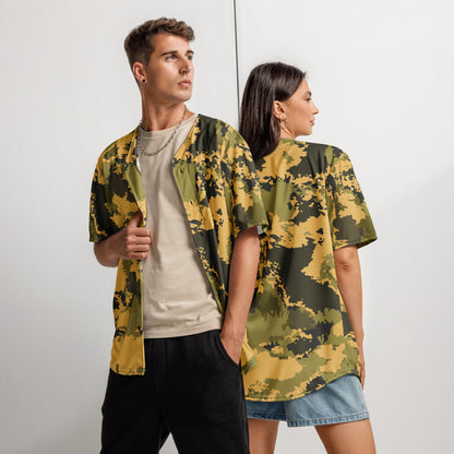 Camo Baseball Jersey | Desert Green Watercolor Camouflage