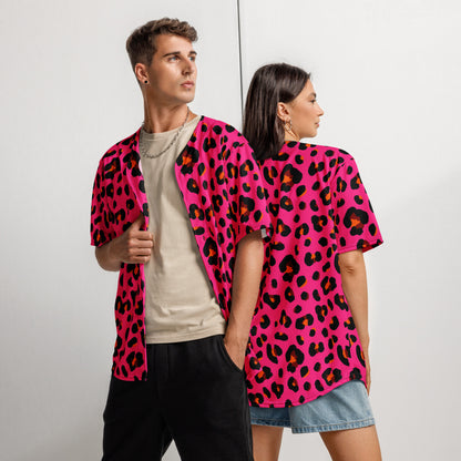 Leopard Jersey | Cerise Pink, Orange and Black