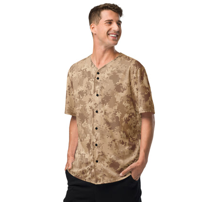 Brown Camo Baseball Jersey | Pixel Camouflage