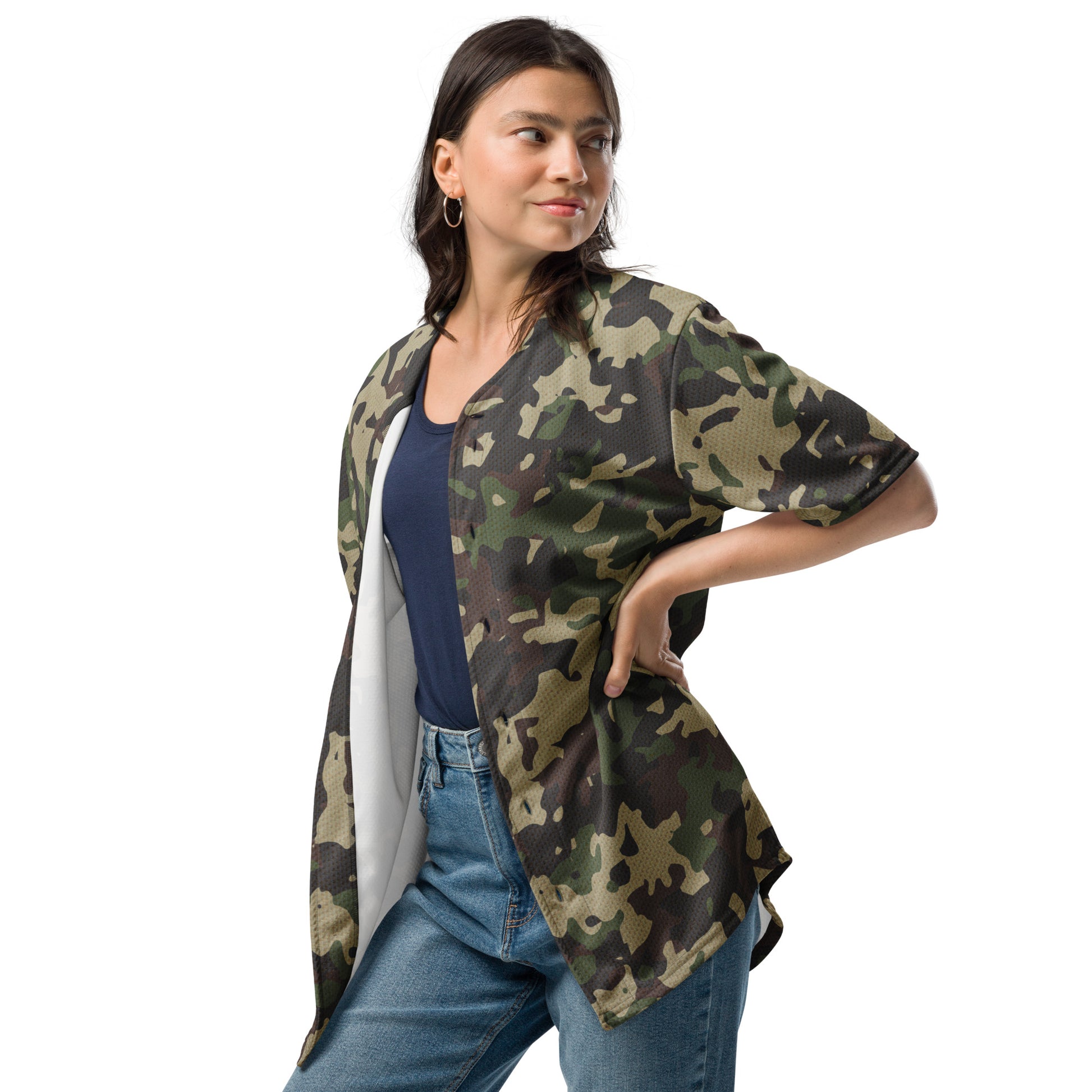 Camo Baseball Jersey | Military Brown, Khaki, Gray and Lava