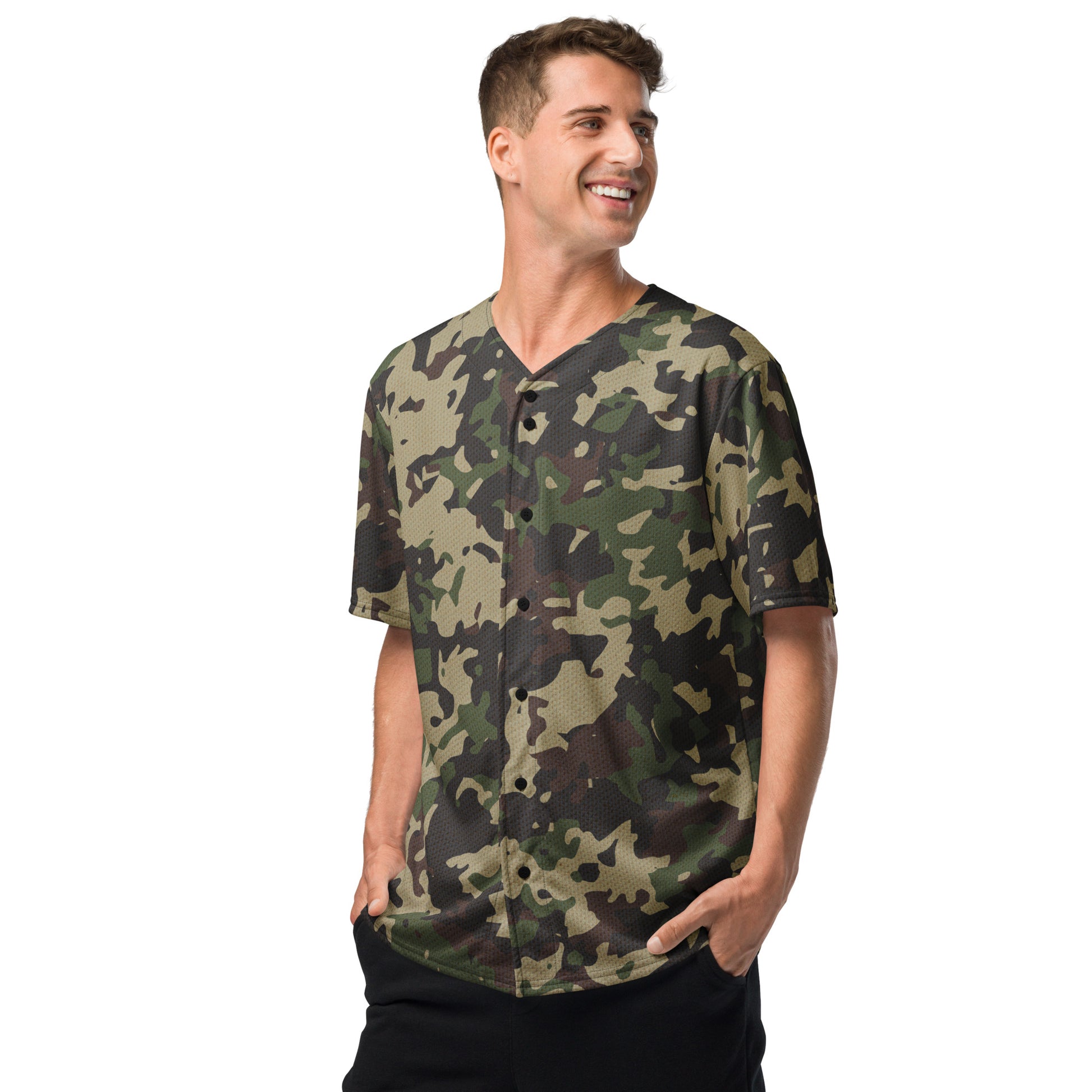 Camo Baseball Jersey | Military Brown, Khaki, Gray and Lava