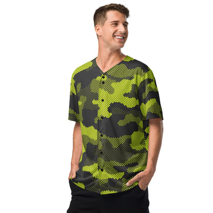 Camo Baseball Jersey | Green Dotted Camouflage