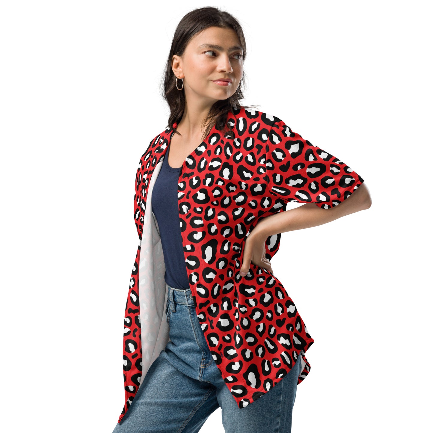 Leopard Jersey | Red, Black, and White Pattern