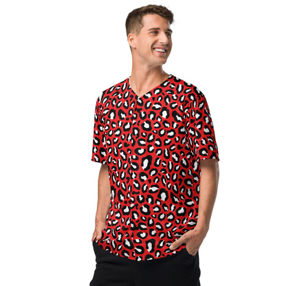 Leopard Jersey | Red, Black, and White Pattern