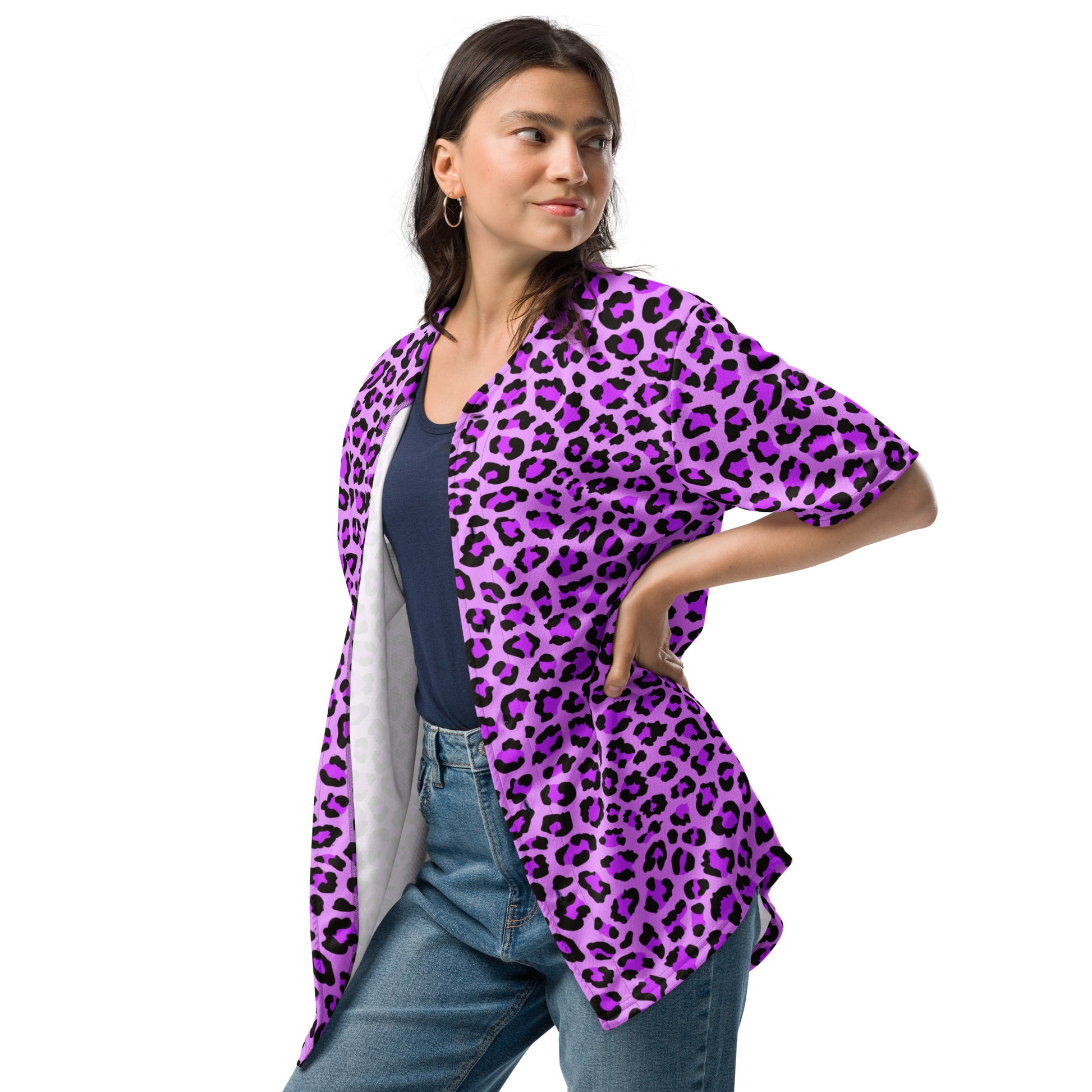 Leopard Jersey | Purple, Blue and Black Pattern