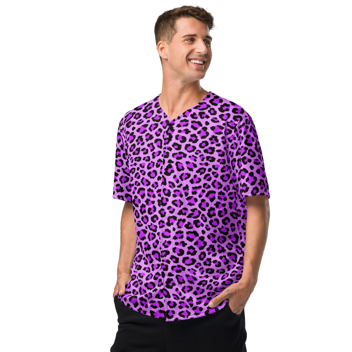 Leopard Jersey | Purple, Blue and Black Pattern