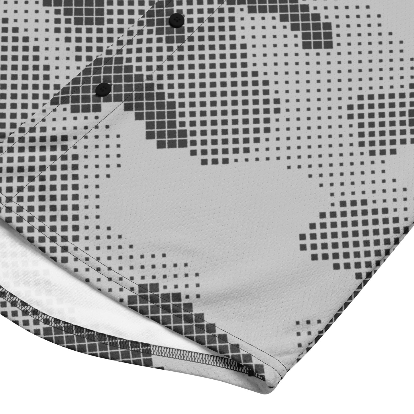 Baseball Jersey | Black & White Digital Camouflage