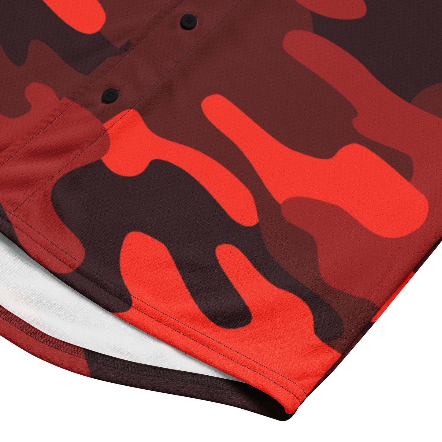 Baseball Jersey | Scarlet Red & Black Camouflage