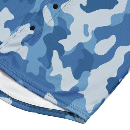 Camo Baseball Jersey | Army-inspired Blue Camouflage