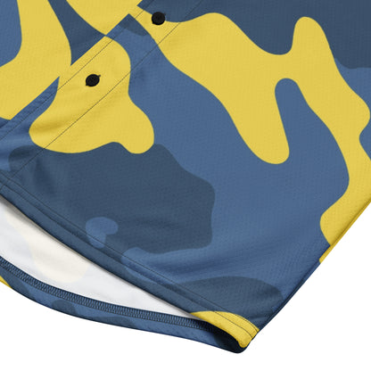 Camo Baseball Jersey | Blue and Yellow Camouflage