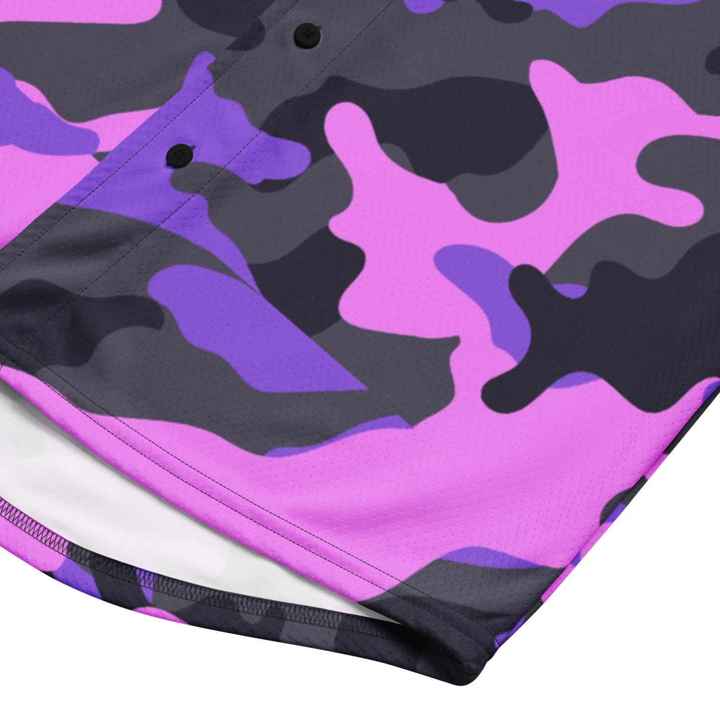 Camo Baseball Jersey | Pink, Black and Indigo Camouflage