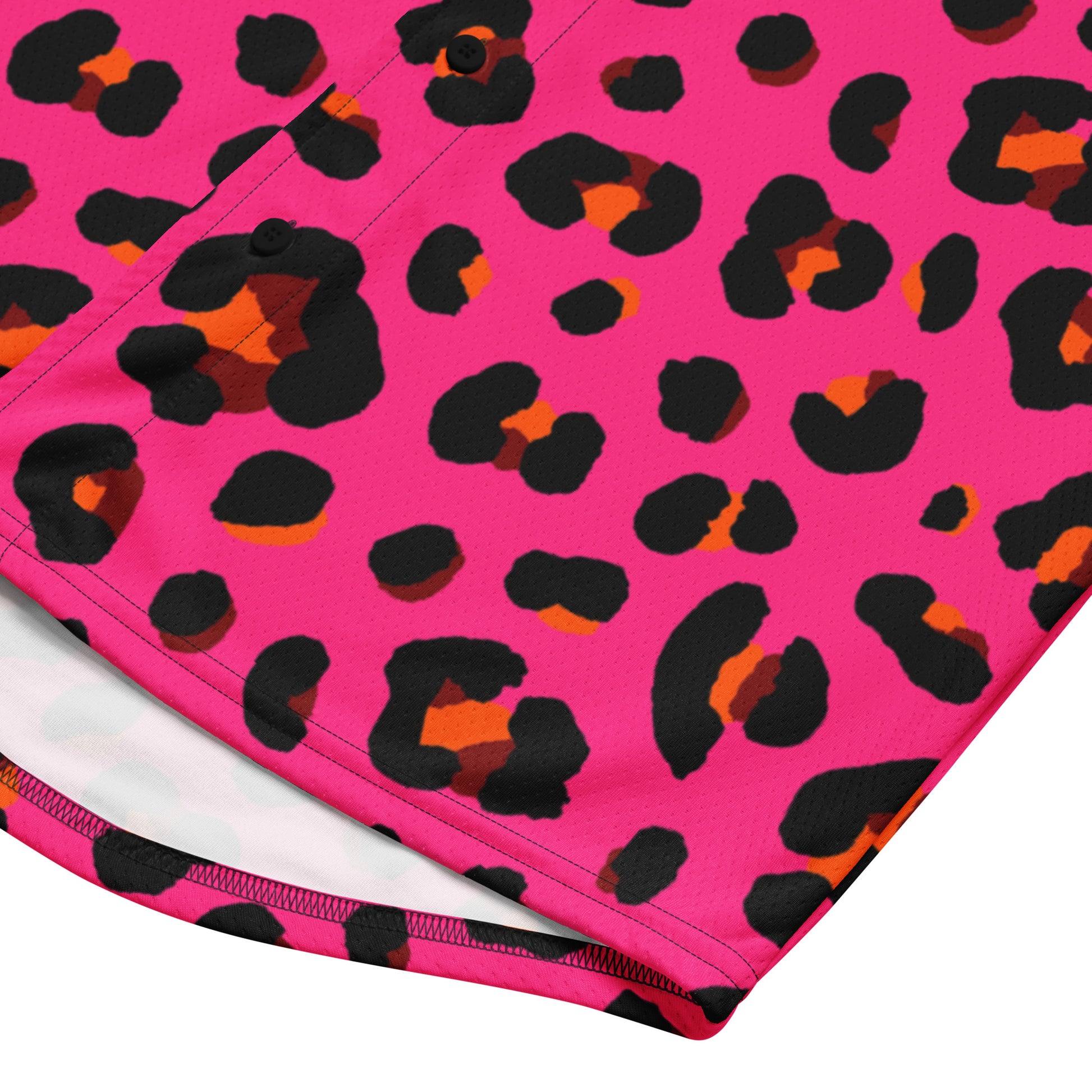 Leopard Jersey | Cerise Pink, Orange and Black