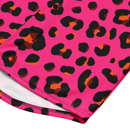 Leopard Jersey | Cerise Pink, Orange and Black