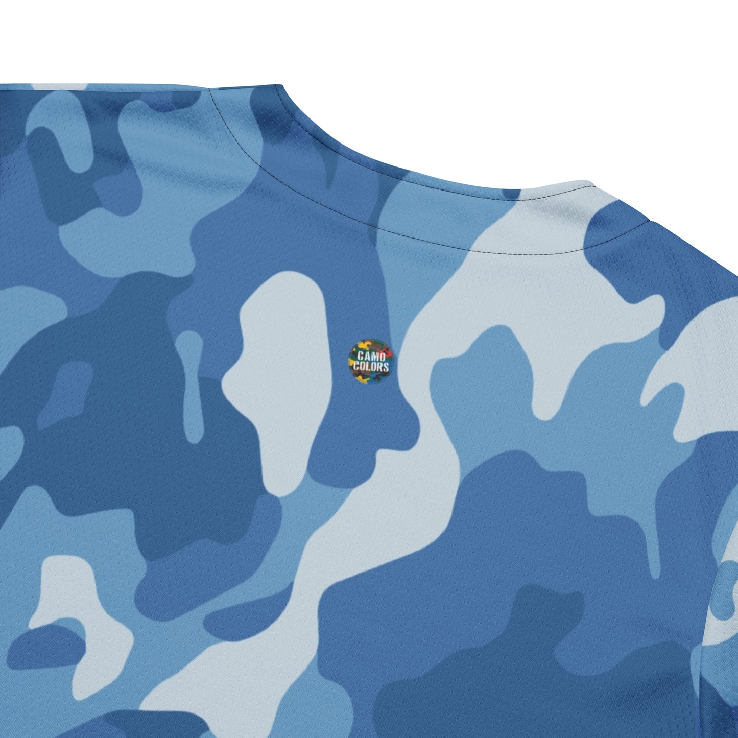 Camo Baseball Jersey | Army-inspired Blue Camouflage