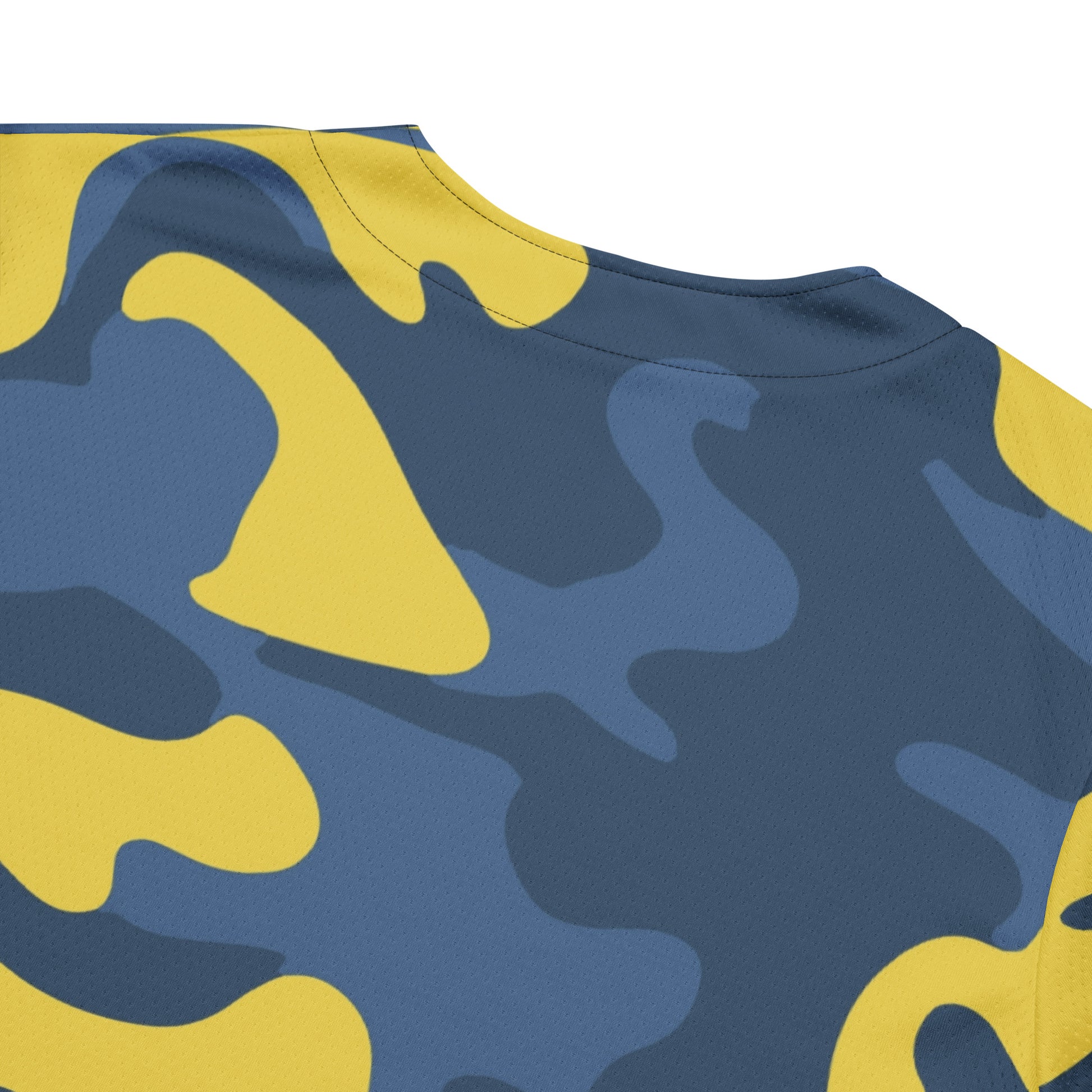 Camo Baseball Jersey | Blue and Yellow Camouflage