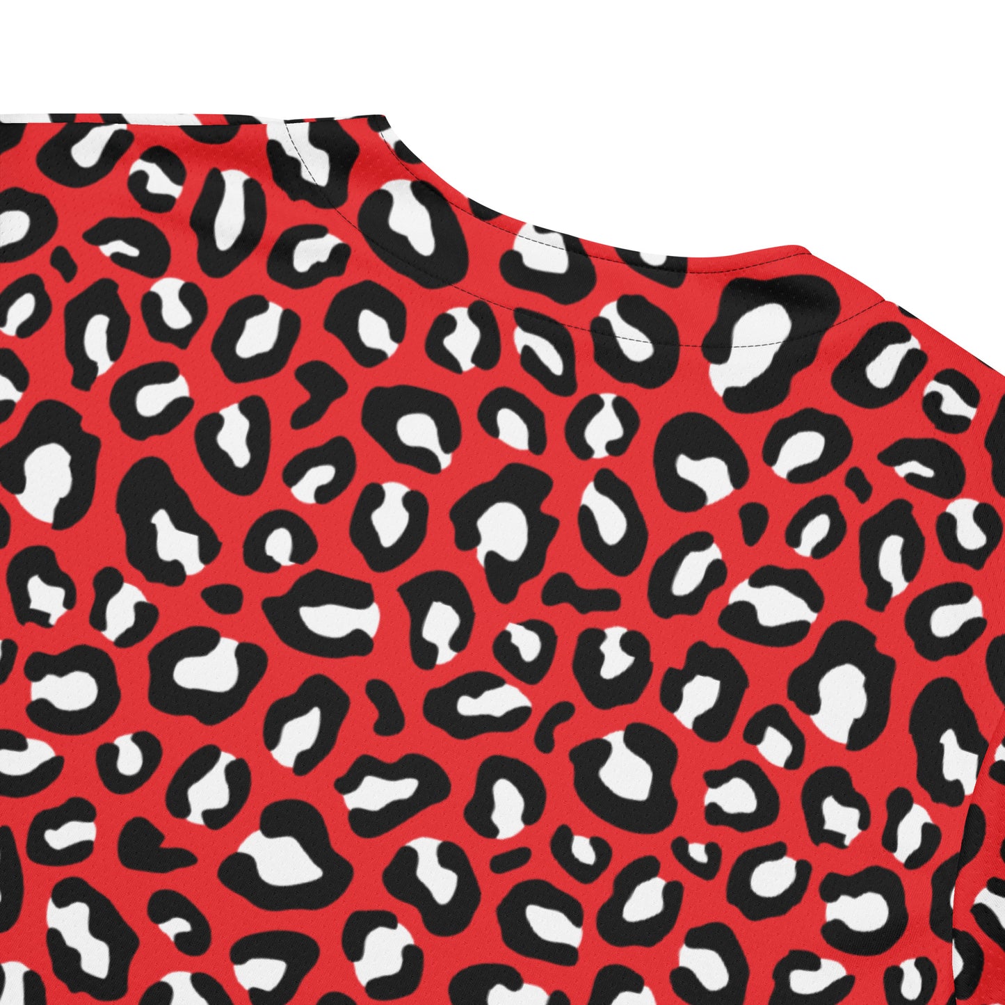 Leopard Jersey | Red, Black, and White Pattern