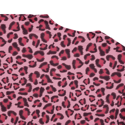 Leopard Jersey | Pink, Cherry and Black Pattern