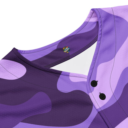 Baseball Jersey | Purple, Blue & Mauve Camouflage