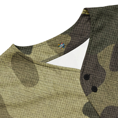 Baseball Jersey | Unisex | Green Fabric Camouflage