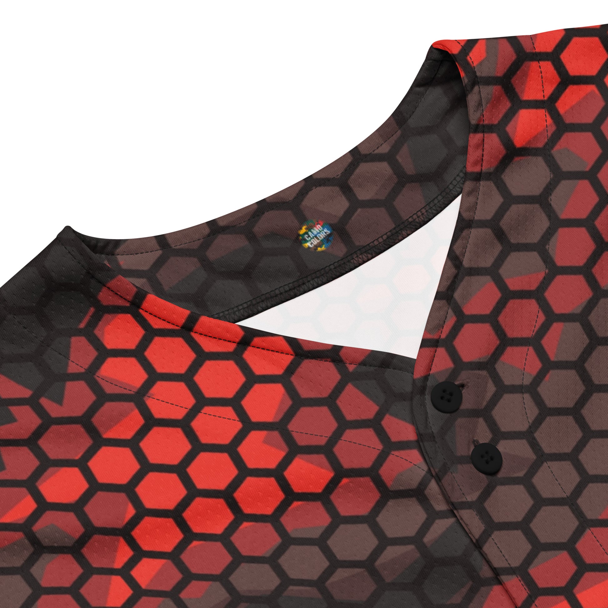 Red Camo Baseball Jersey | Geometric Hive