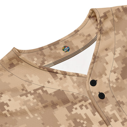 Brown Camo Baseball Jersey | Pixel Camouflage