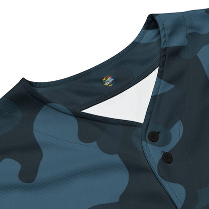 Camo Baseball Jersey | Military Blue Camouflage