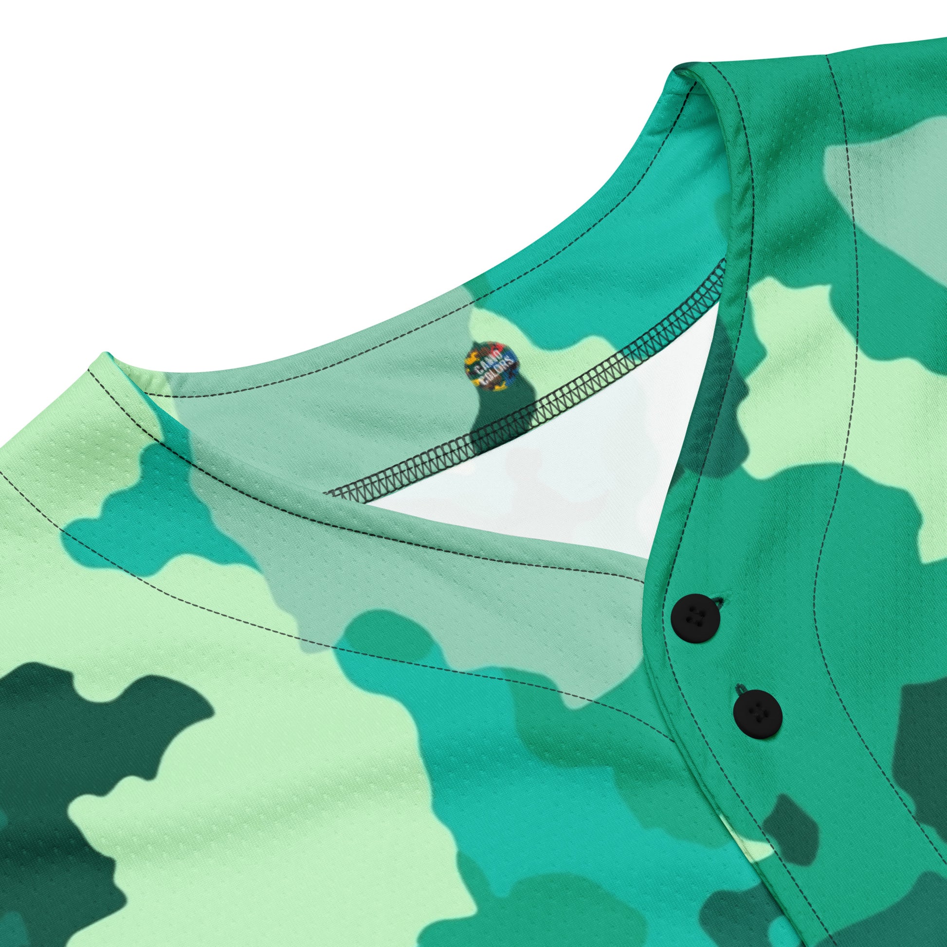 Camo Baseball Jersey | Cyan Green Camouflage