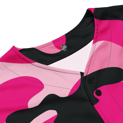 Camo Baseball Jersey | Pink, Candy, Black and Cerise