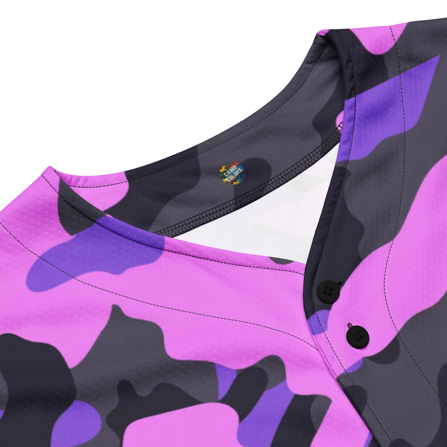 Camo Baseball Jersey | Pink, Black and Indigo Camouflage