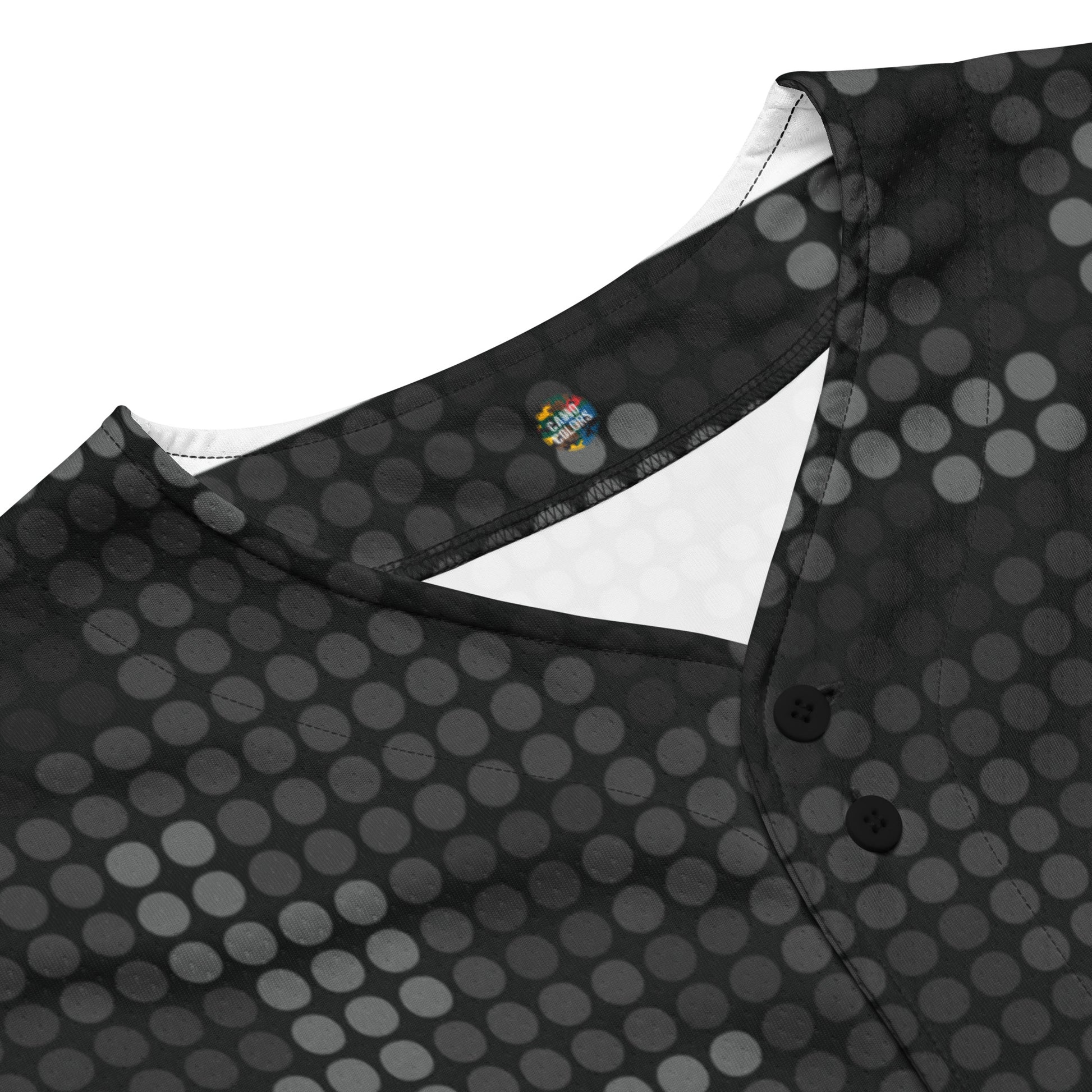 Camo Baseball Jersey | Stylish Black Pixel Camouflage