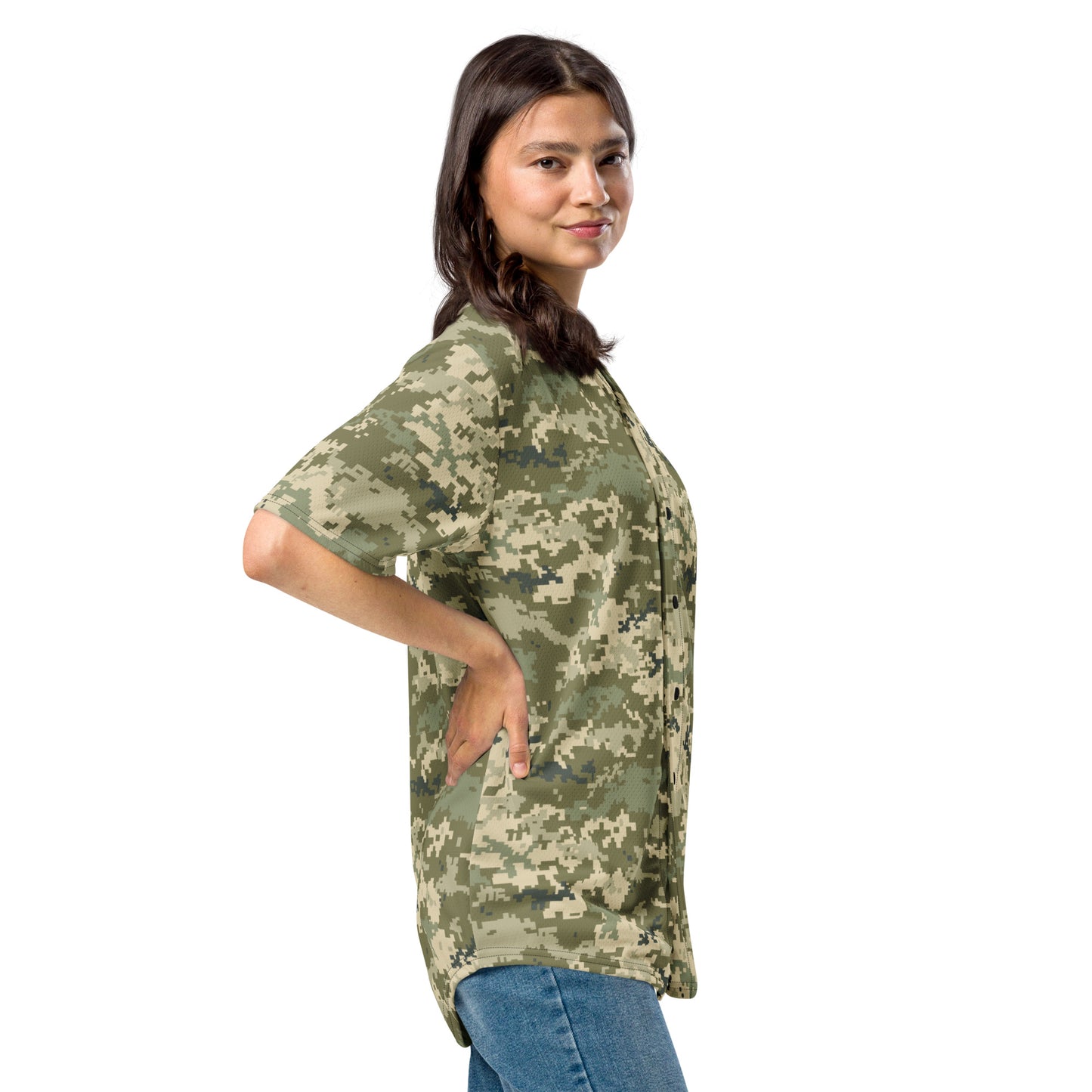 Green Camo Baseball Jersey | Ukraine Green Camouflage