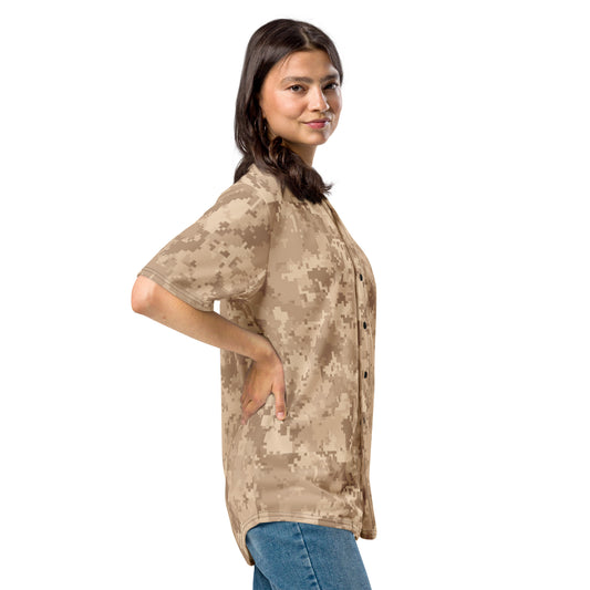 Brown Camo Baseball Jersey | Pixel Camouflage