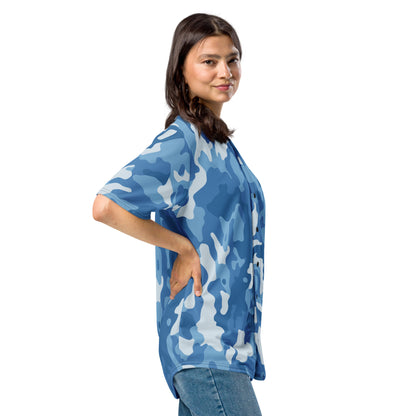 Camo Baseball Jersey | Army-inspired Blue Camouflage