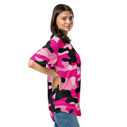 Camo Baseball Jersey | Pink, Candy, Black and Cerise