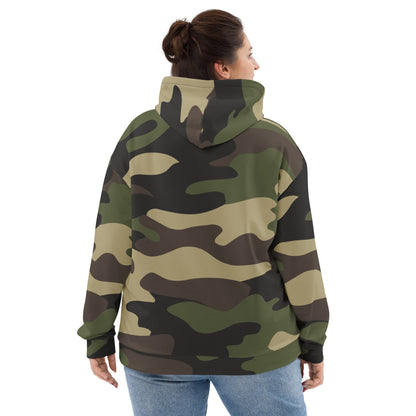 Sweat à capuche camouflage | Pull vert classique