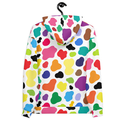 Multicolor Cow Print Hoodie | Unisex