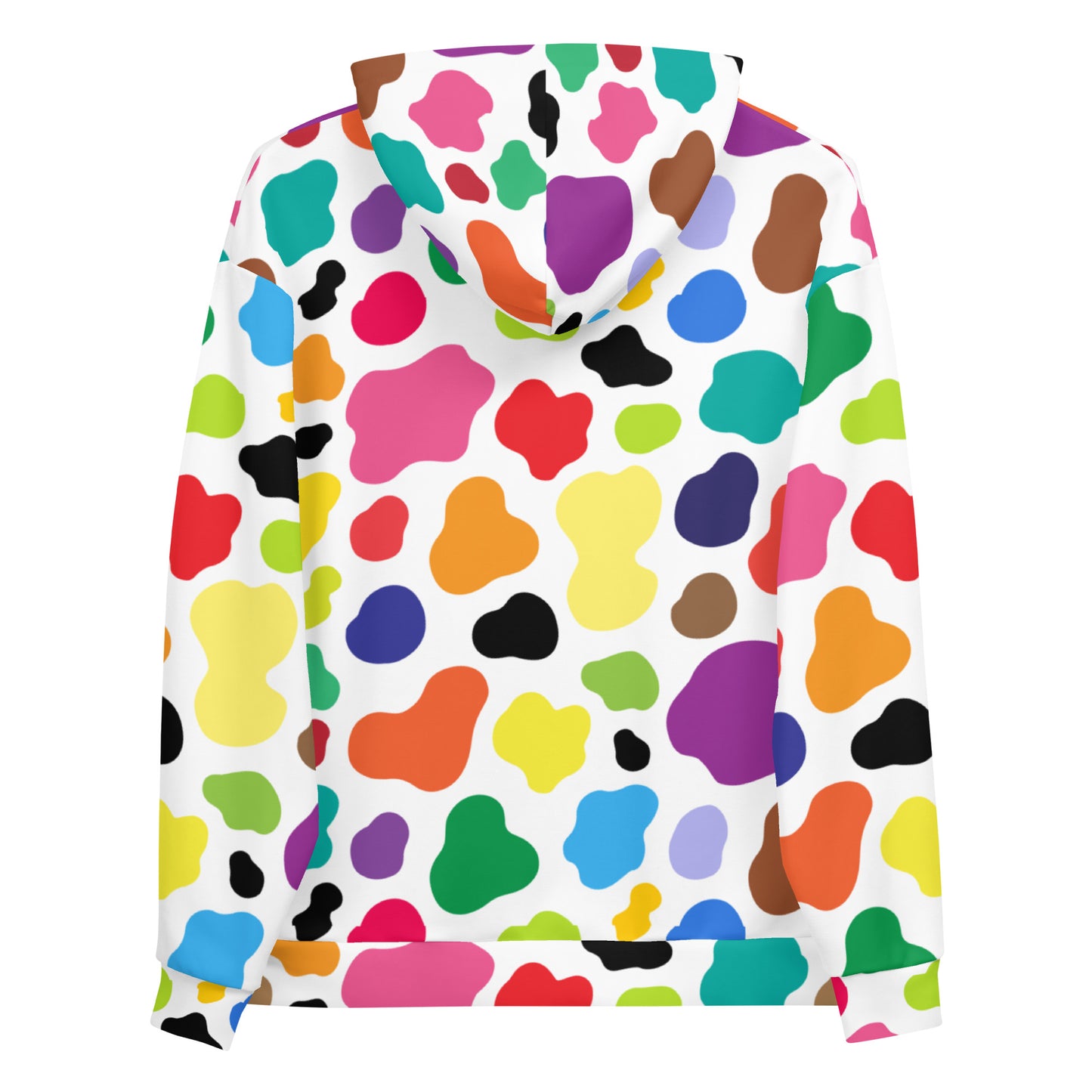 Multicolor Cow Print Hoodie | Unisex