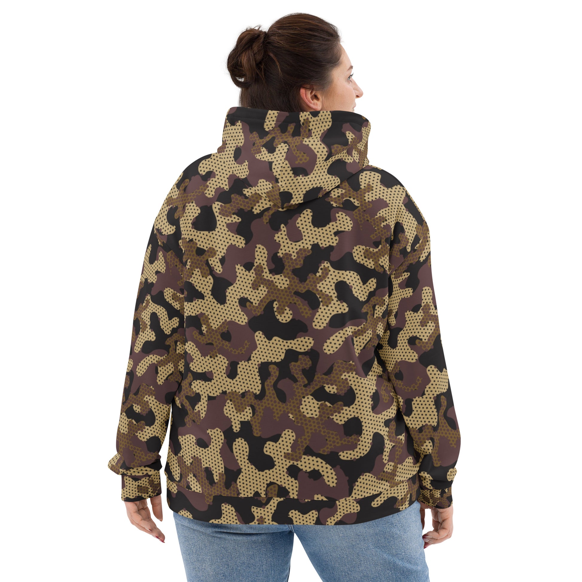 Green Uniform Camo Hoodie | Unisex | Mixed Brown & Beige