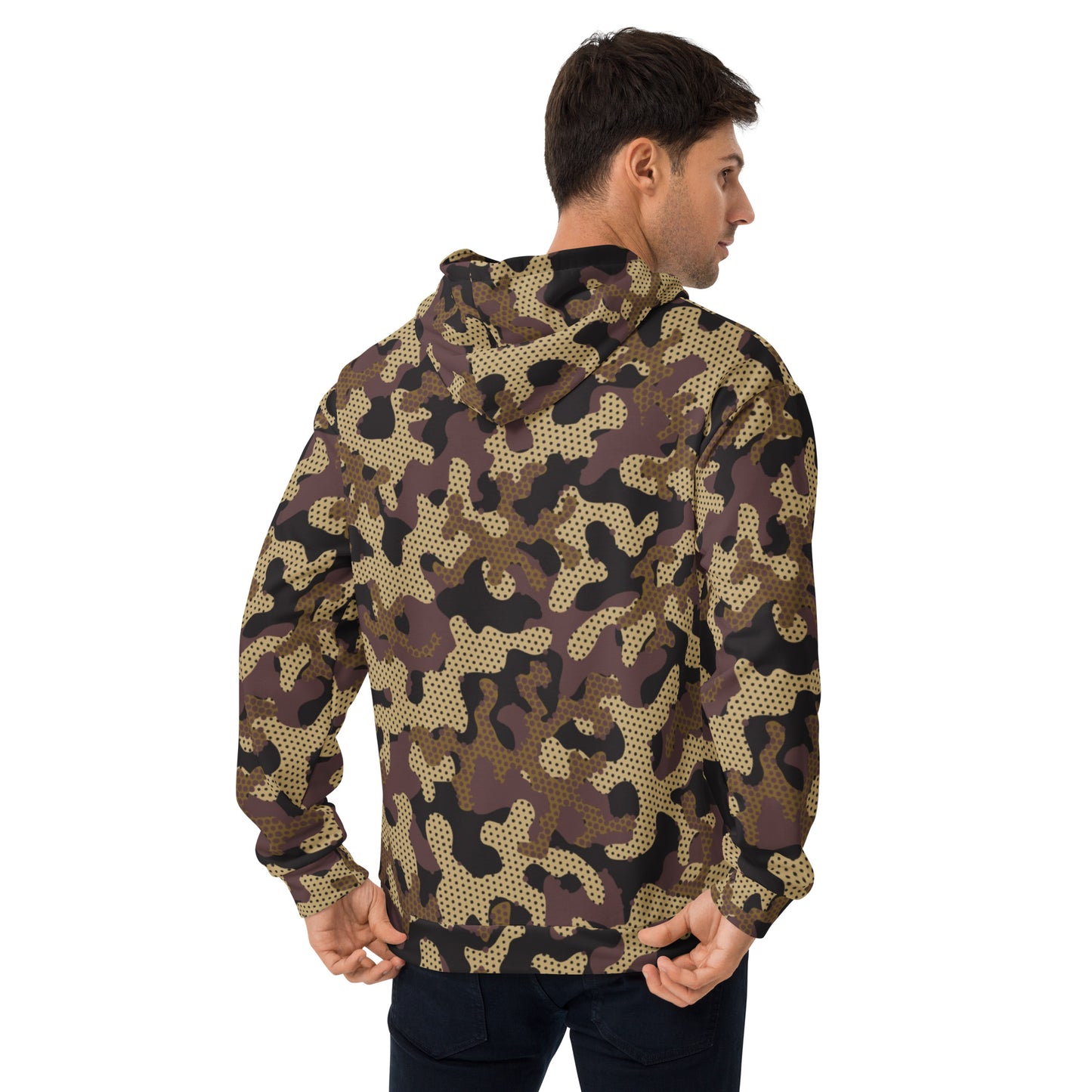 Green Uniform Camo Hoodie | Unisex | Mixed Brown & Beige