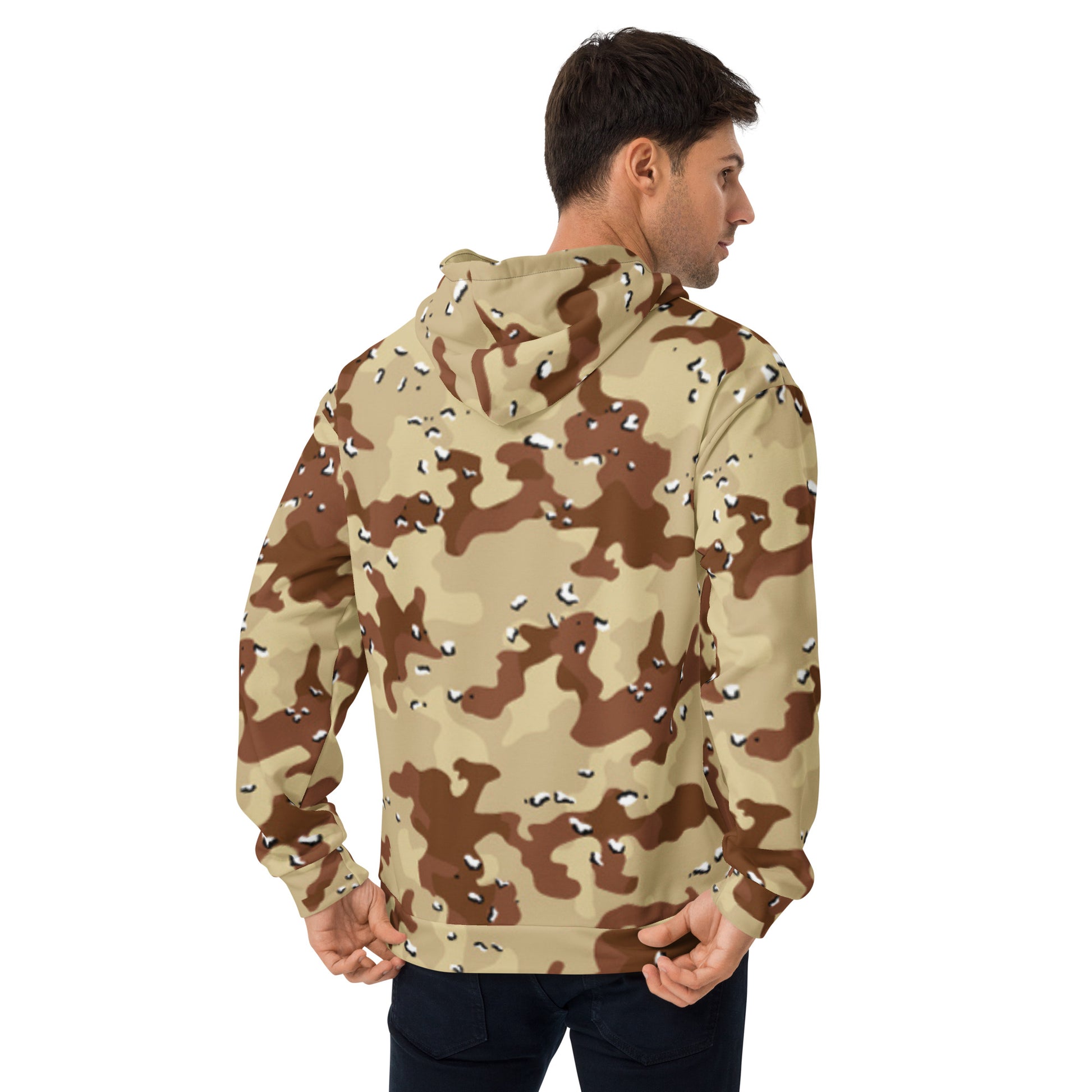 Desert Storm Camouflage Hoodie | Sand Brown Army Style