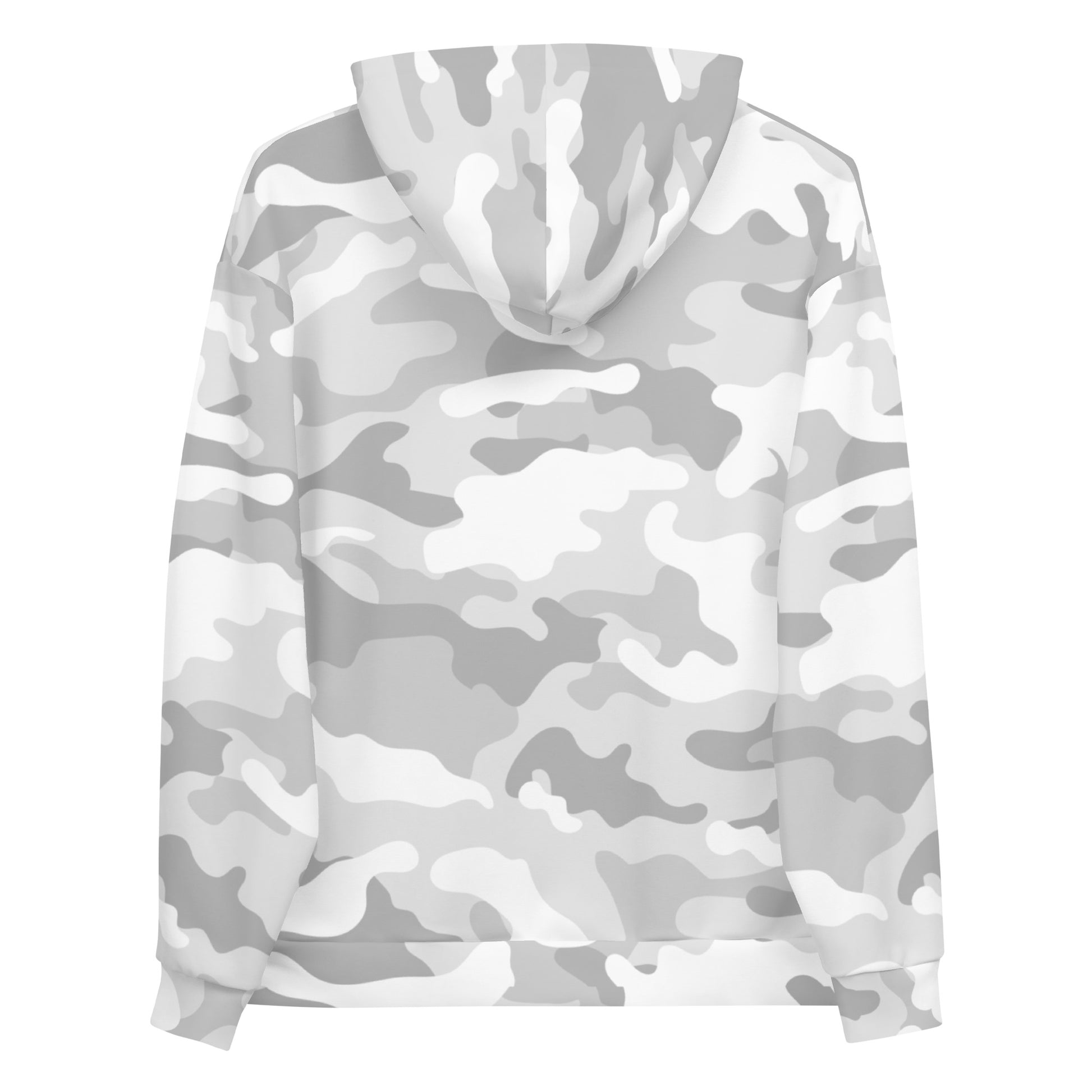 Snow Camo Hoodie | Unisex | White and Light Grey Camouflage