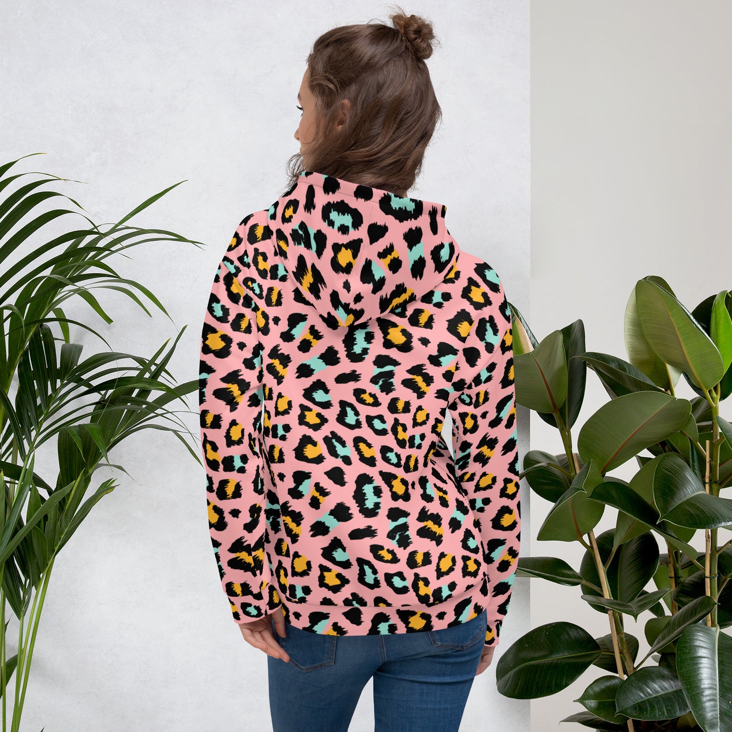 Pink Panther Hoodie | Leopard Pattern in Black and Yellow