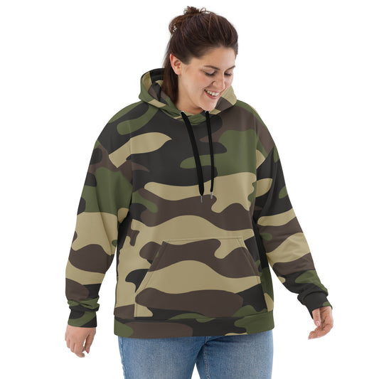 Sudadera con capucha de camuflaje | Suéter clásico de camuflaje verde