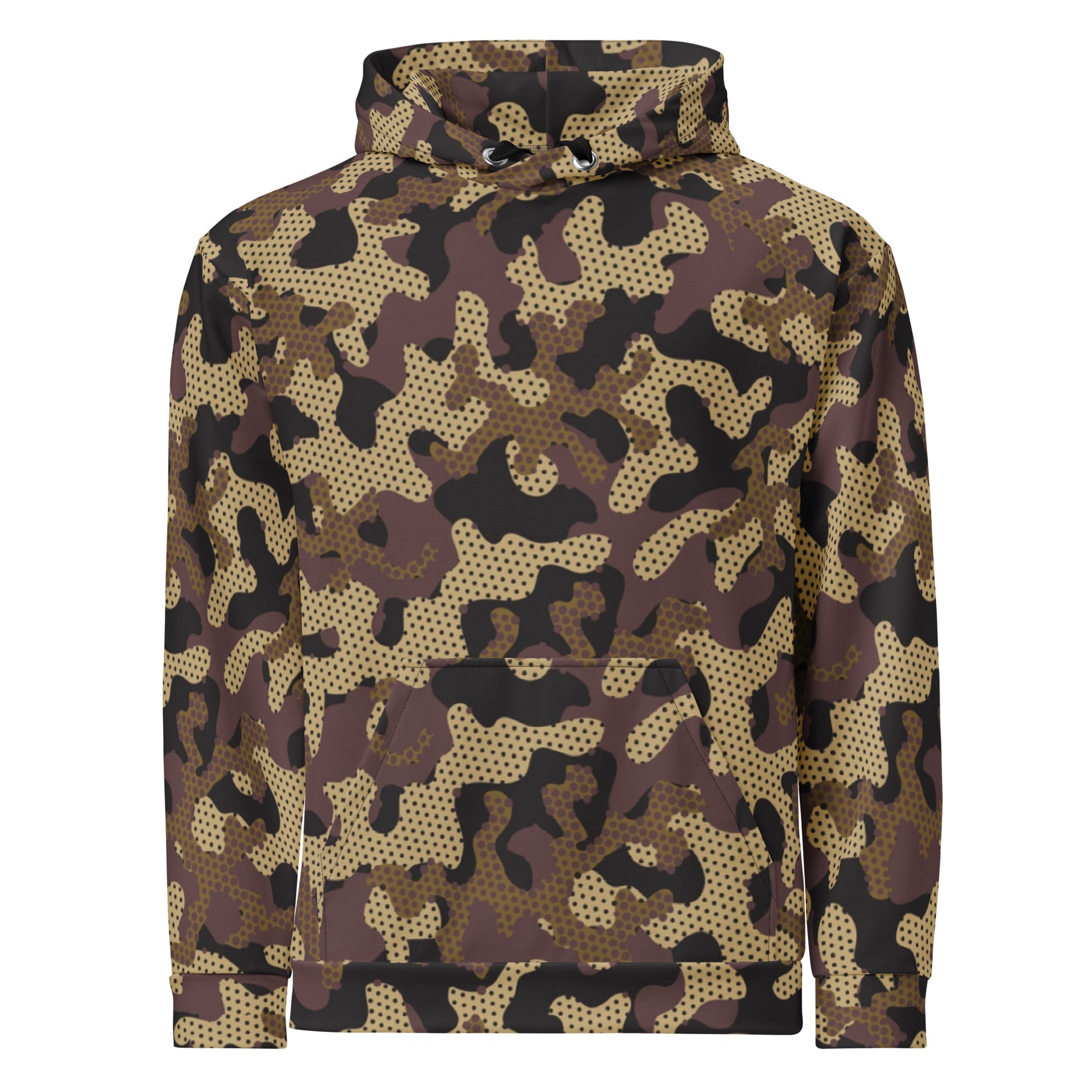 Green Uniform Camo Hoodie | Unisex | Mixed Brown & Beige