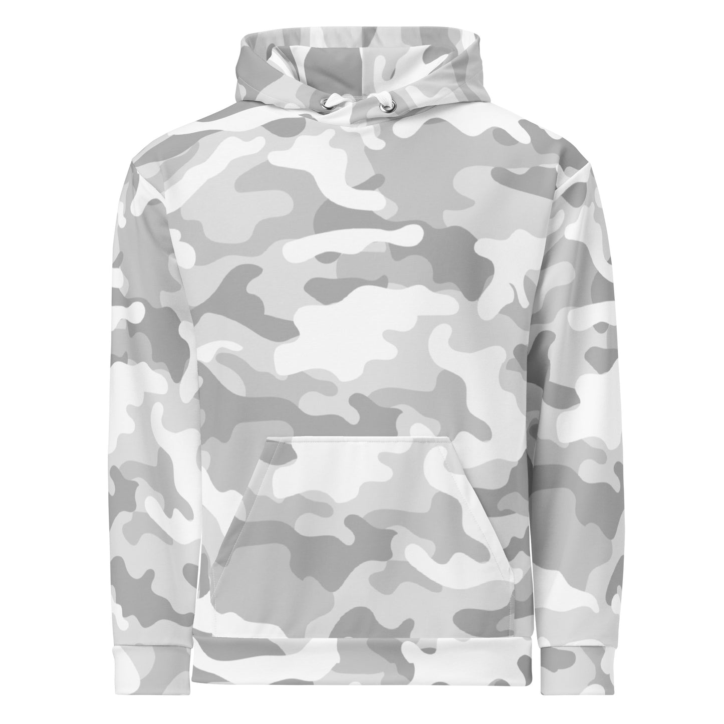 Snow Camo Hoodie | Unisex | White and Light Grey Camouflage