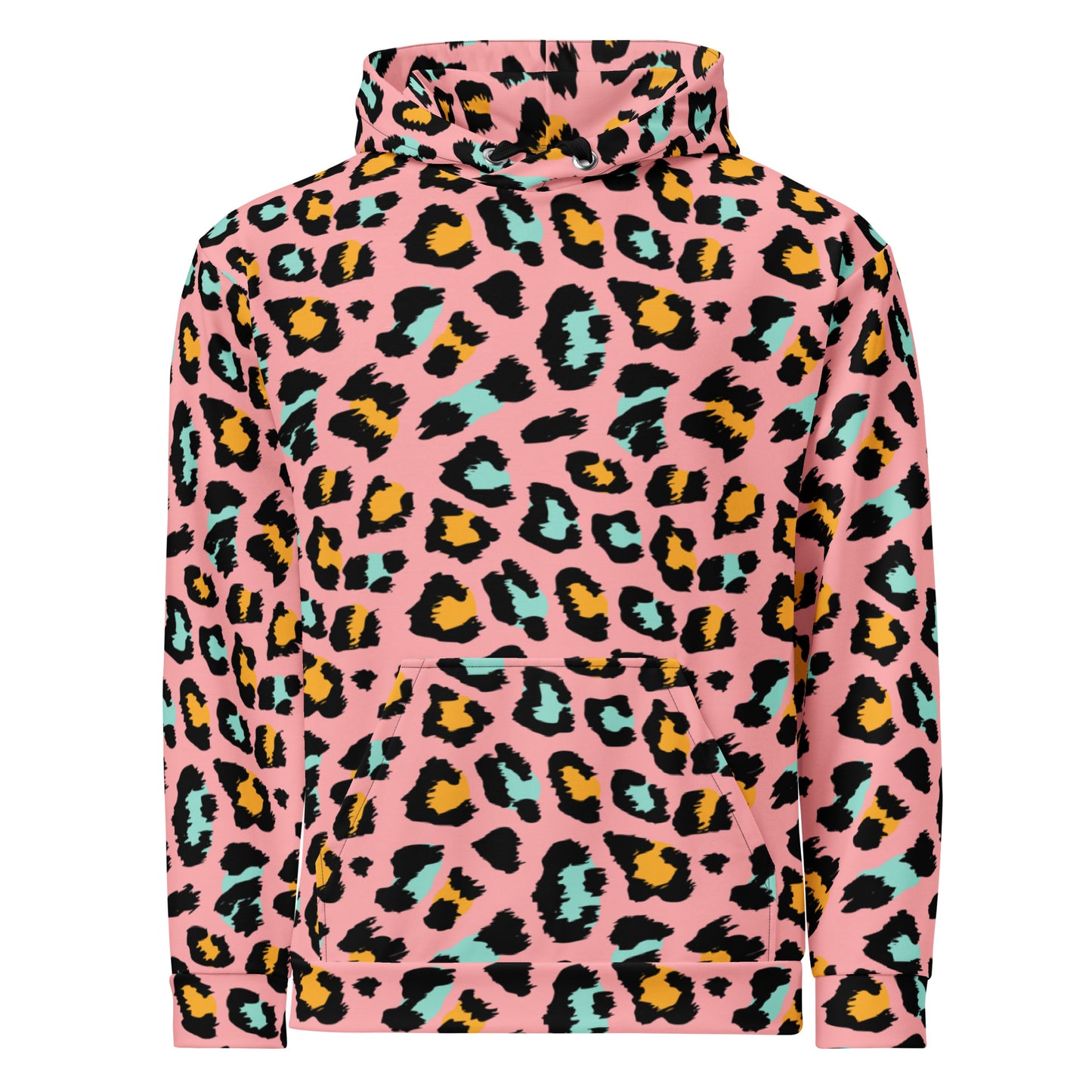 Pink Panther Hoodie | Leopard Pattern in Black and Yellow